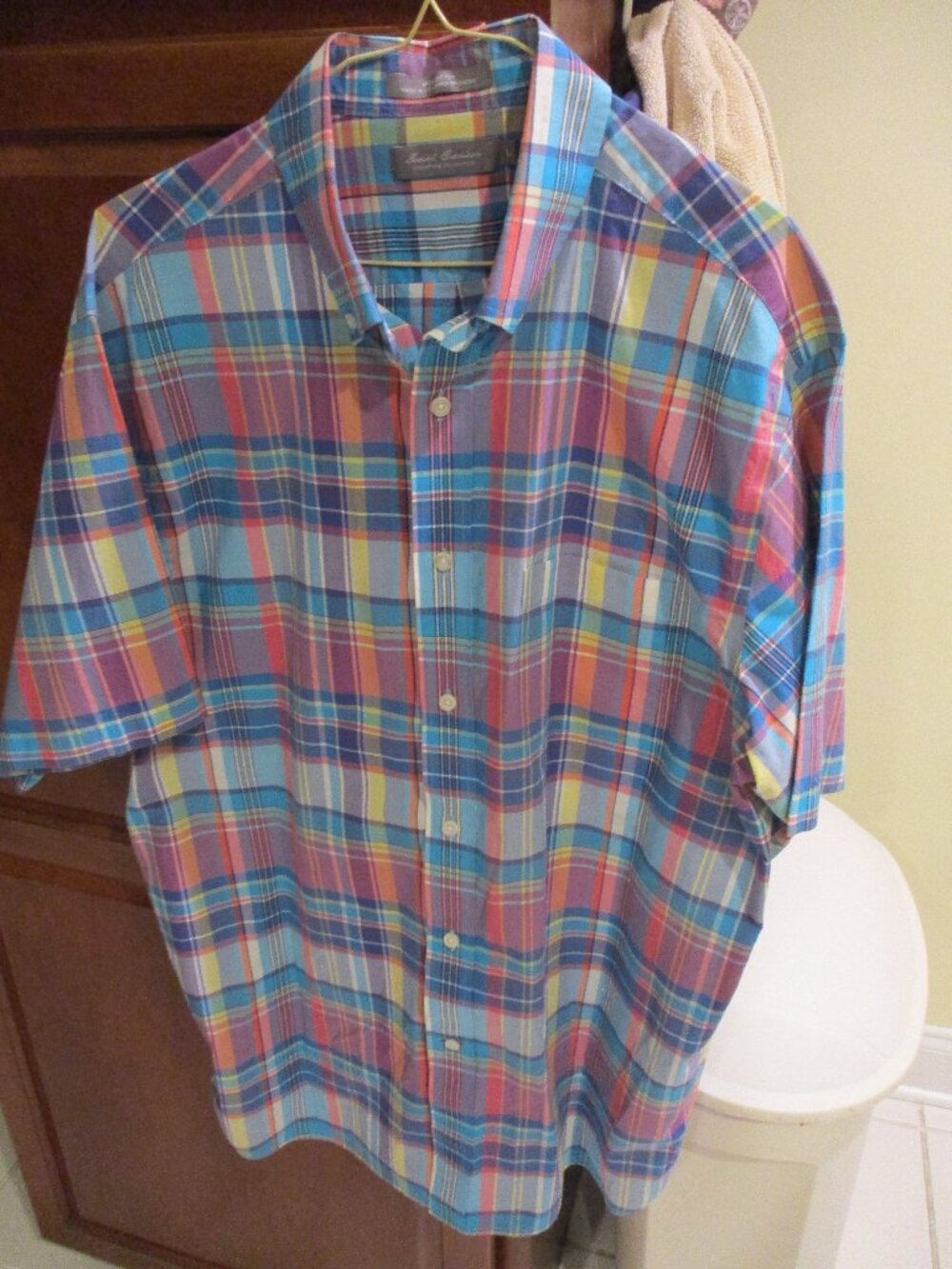 Men's Daniel Cremieux Multicolor Short Sleeve Shirt Size L